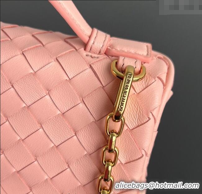 Best Price Bottega Veneta Small Soft Vanity Bag in Intrecciato Leather 843800 Rose Pink 2025