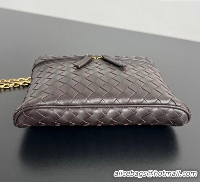 Top Grade Bottega Veneta Small Soft Vanity Bag in Intrecciato Leather 843800 Fondant Brown 2025