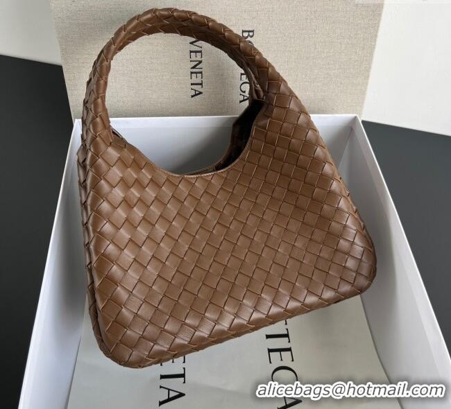 Good Product Bottega Veneta Campana Shoulder Bag in Intrecciato Leather 844249 Nocciola Brown 2025