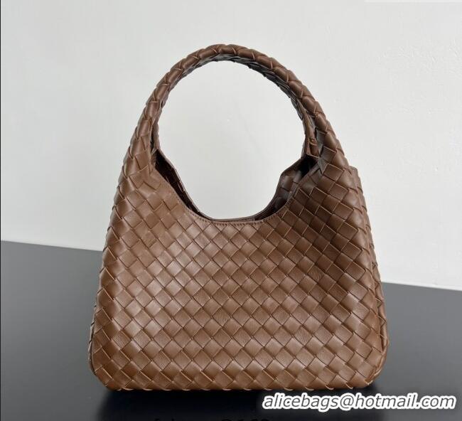 Good Product Bottega Veneta Campana Shoulder Bag in Intrecciato Leather 844249 Nocciola Brown 2025