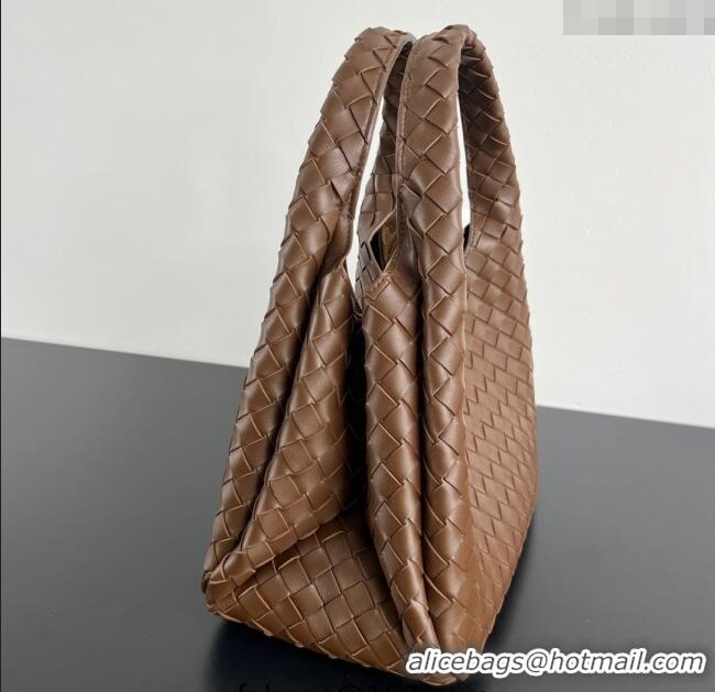 Good Product Bottega Veneta Campana Shoulder Bag in Intrecciato Leather 844249 Nocciola Brown 2025