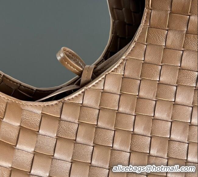 Good Product Bottega Veneta Campana Shoulder Bag in Intrecciato Leather 844249 Nocciola Brown 2025