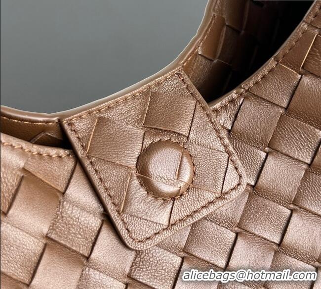 Good Product Bottega Veneta Campana Shoulder Bag in Intrecciato Leather 844249 Nocciola Brown 2025