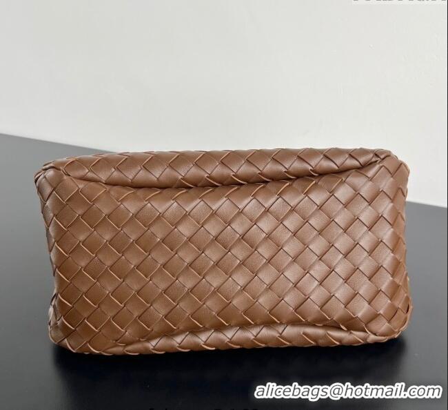 Good Product Bottega Veneta Campana Shoulder Bag in Intrecciato Leather 844249 Nocciola Brown 2025