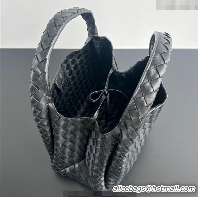 Discount Bottega Veneta Campana Shoulder Bag in Intrecciato Leather 844249 Black 2025
