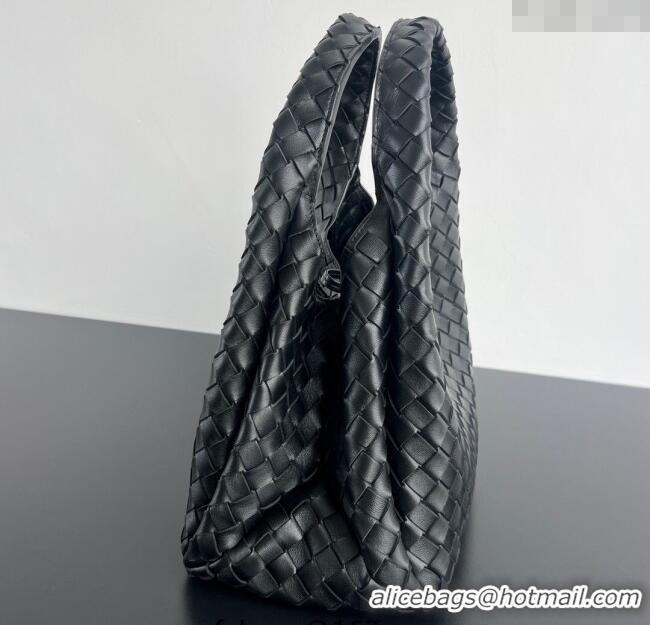 Discount Bottega Veneta Campana Shoulder Bag in Intrecciato Leather 844249 Black 2025
