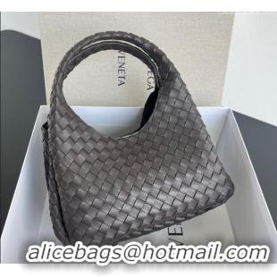 Pretty Style Bottega Veneta Campana Shoulder Bag in Intrecciato Leather 844249 Fondant Brown 2025