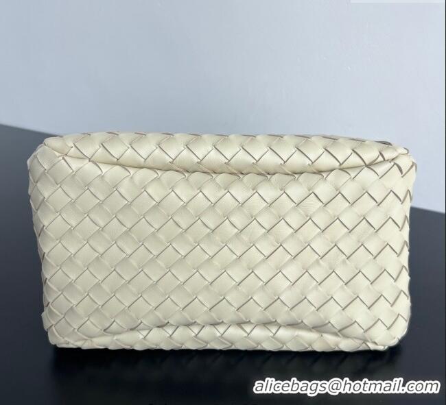 Well Crafted Bottega Veneta Campana Shoulder Bag in Intrecciato Leather 844249 Sea Salt 2025