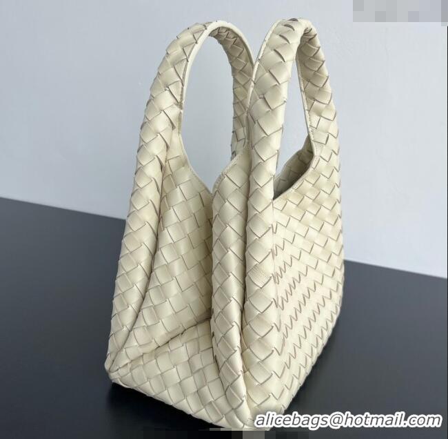 Well Crafted Bottega Veneta Campana Shoulder Bag in Intrecciato Leather 844249 Sea Salt 2025