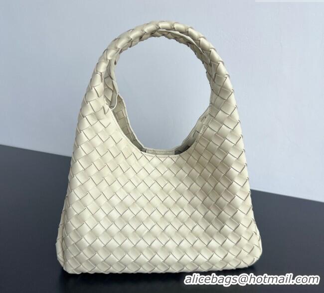 Well Crafted Bottega Veneta Campana Shoulder Bag in Intrecciato Leather 844249 Sea Salt 2025