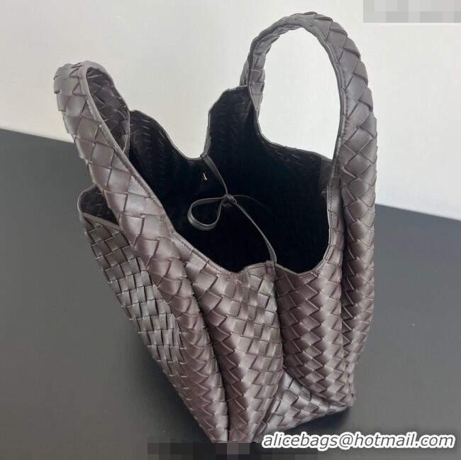 Best Price Bottega Veneta Large Campana Shoulder Bag in Intrecciato Leather 844250 Fondant Brown 2025