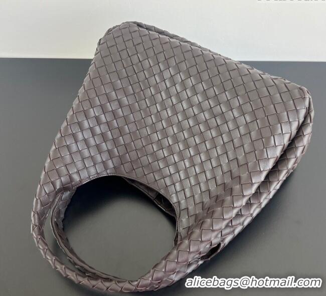 Best Price Bottega Veneta Large Campana Shoulder Bag in Intrecciato Leather 844250 Fondant Brown 2025