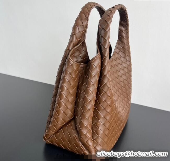Affordable Price Bottega Veneta Large Campana Shoulder Bag in Intrecciato Leather 844250 Nocciola Brown 2025