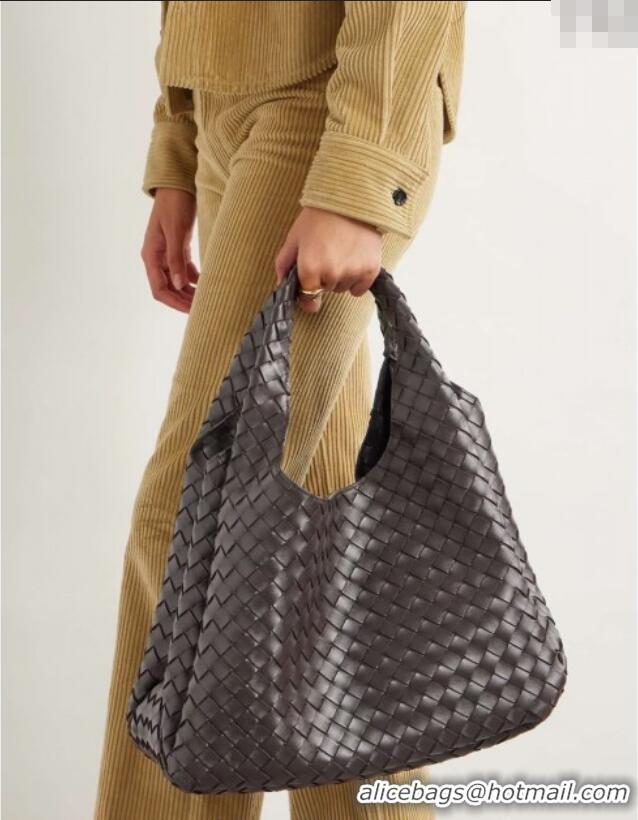 Affordable Price Bottega Veneta Large Campana Shoulder Bag in Intrecciato Leather 844250 Nocciola Brown 2025
