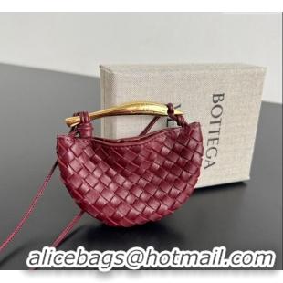 Super Quality Bottega Veneta Miniature Sardine Bag in Intrecciato Leather 836834 Barolo Red 2025