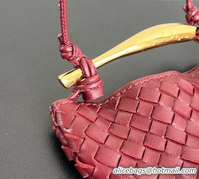 Super Quality Bottega Veneta Miniature Sardine Bag in Intrecciato Leather 836834 Barolo Red 2025