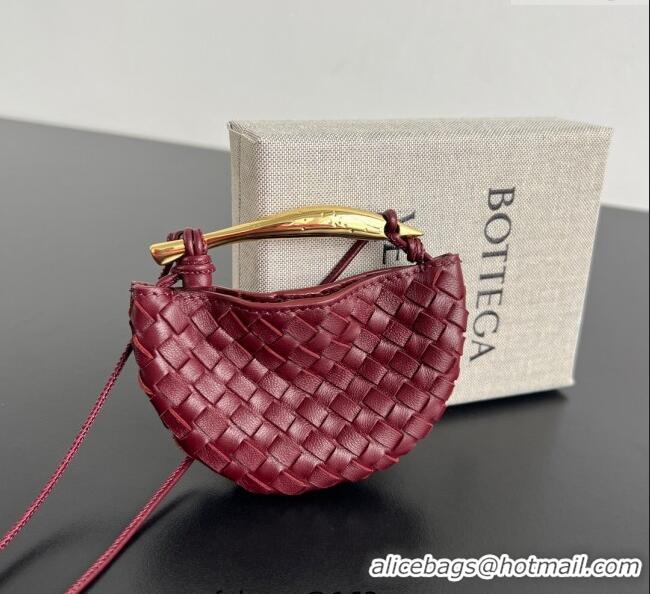Super Quality Bottega Veneta Miniature Sardine Bag in Intrecciato Leather 836834 Barolo Red 2025