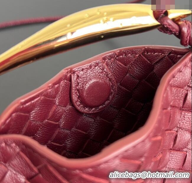 Super Quality Bottega Veneta Miniature Sardine Bag in Intrecciato Leather 836834 Barolo Red 2025