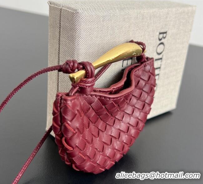 Super Quality Bottega Veneta Miniature Sardine Bag in Intrecciato Leather 836834 Barolo Red 2025