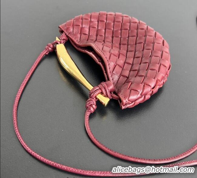 Super Quality Bottega Veneta Miniature Sardine Bag in Intrecciato Leather 836834 Barolo Red 2025