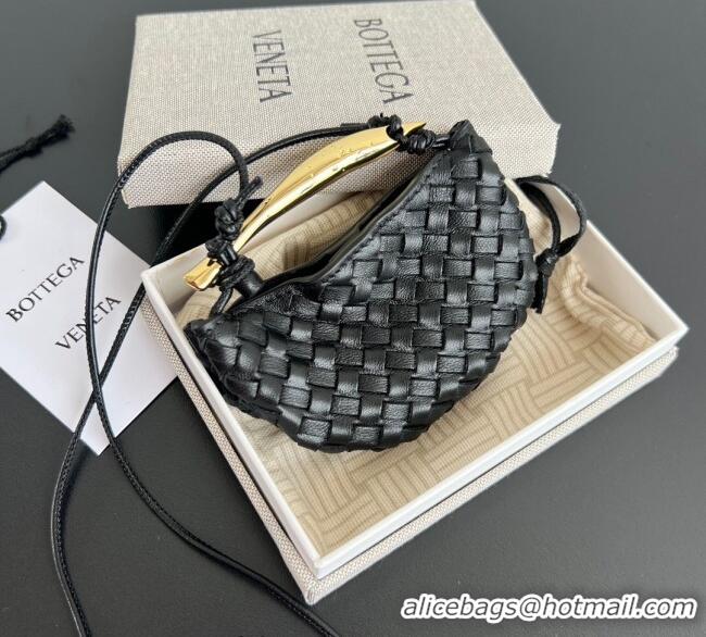 Buy Discount Bottega Veneta Miniature Sardine Bag in Intrecciato Leather 836834 Black 2025