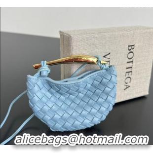Best Product Bottega Veneta Miniature Sardine Bag in Intrecciato Leather 836834 Ice Blue 2025