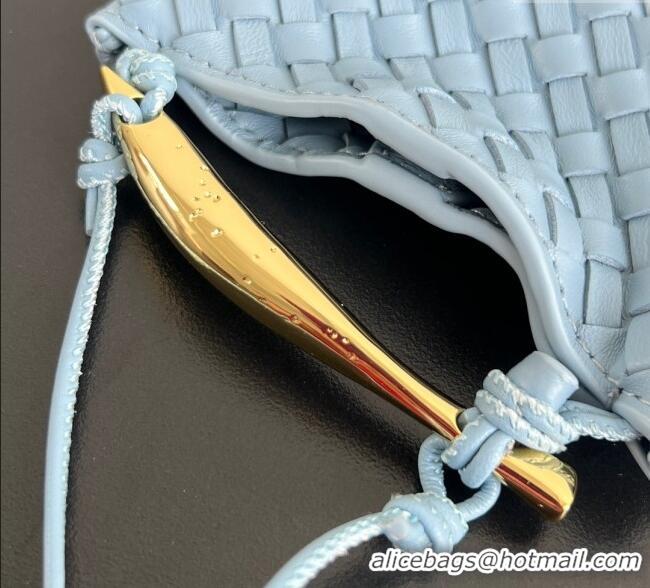 Best Product Bottega Veneta Miniature Sardine Bag in Intrecciato Leather 836834 Ice Blue 2025