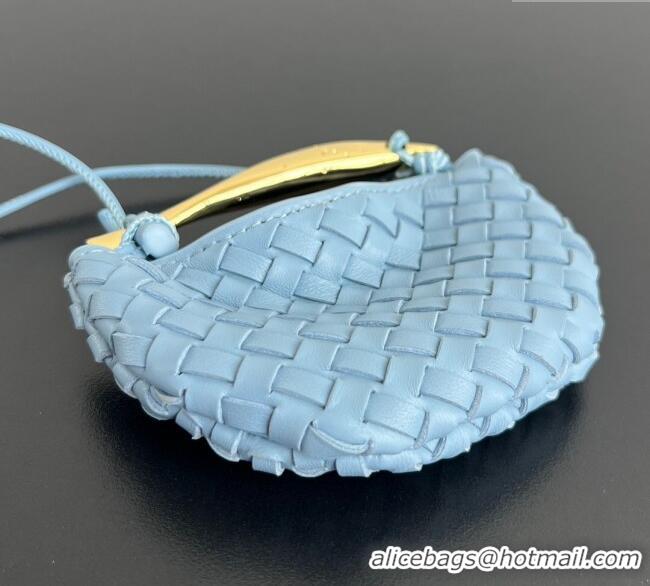Best Product Bottega Veneta Miniature Sardine Bag in Intrecciato Leather 836834 Ice Blue 2025