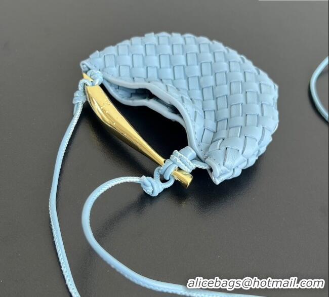 Best Product Bottega Veneta Miniature Sardine Bag in Intrecciato Leather 836834 Ice Blue 2025