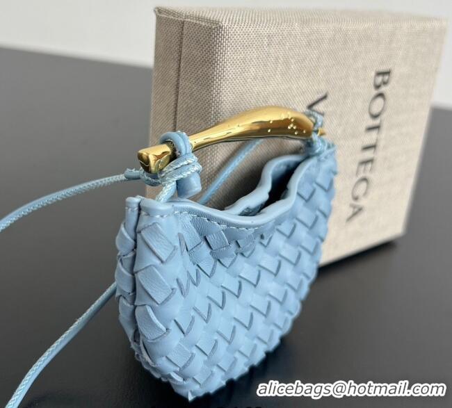 Best Product Bottega Veneta Miniature Sardine Bag in Intrecciato Leather 836834 Ice Blue 2025
