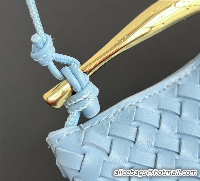 Best Product Bottega Veneta Miniature Sardine Bag in Intrecciato Leather 836834 Ice Blue 2025