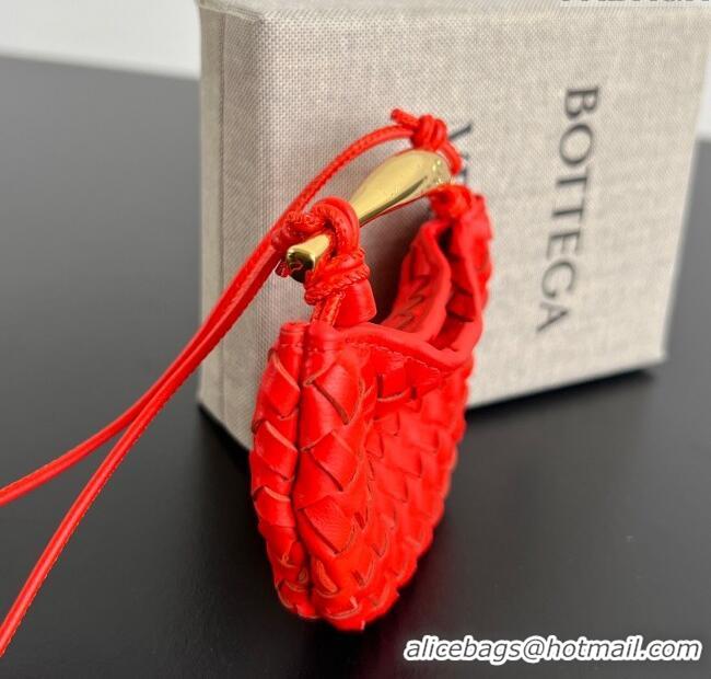 New Fashion Bottega Veneta Miniature Sardine Bag in Intrecciato Leather 836834 Tomato Red 2025