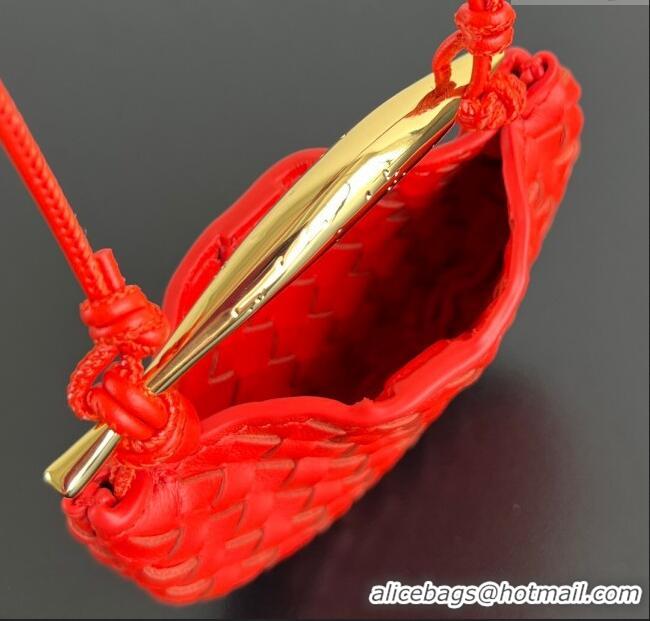 New Fashion Bottega Veneta Miniature Sardine Bag in Intrecciato Leather 836834 Tomato Red 2025