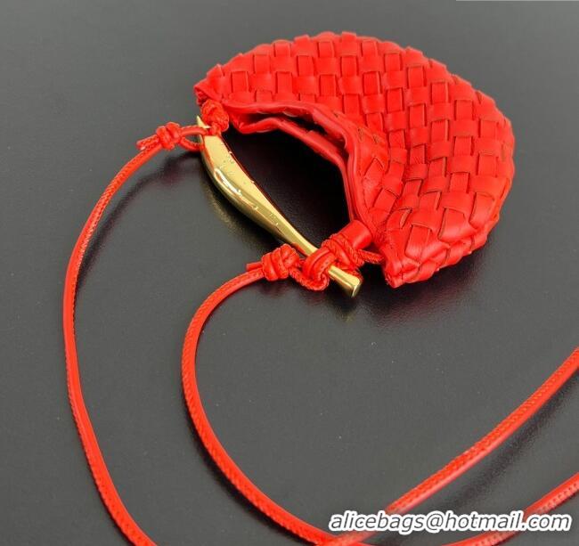 New Fashion Bottega Veneta Miniature Sardine Bag in Intrecciato Leather 836834 Tomato Red 2025