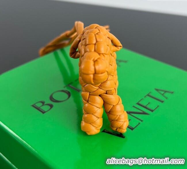 Traditional Specials Bottega Veneta Dog Charm in Intrecciato Leather 807068 Light Brown 2025