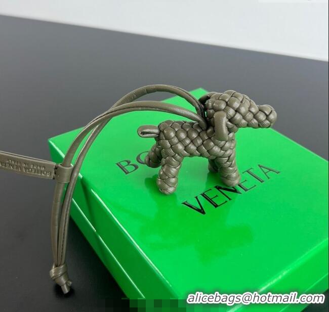 Most Popular Bottega Veneta Dog Charm in Intrecciato Leather 807068 Cypress Green 2025