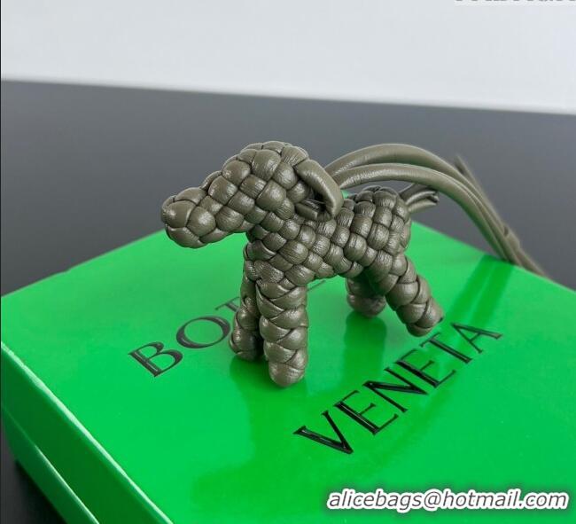 Most Popular Bottega Veneta Dog Charm in Intrecciato Leather 807068 Cypress Green 2025