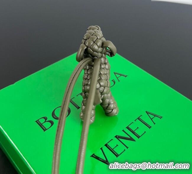 Most Popular Bottega Veneta Dog Charm in Intrecciato Leather 807068 Cypress Green 2025