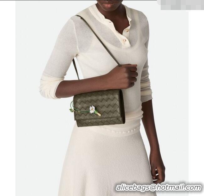 Good Product Bottega Veneta Andiamo Daisy Pouch Mini Bag in Intrecciato Leather 838870 Cypress Green 2025