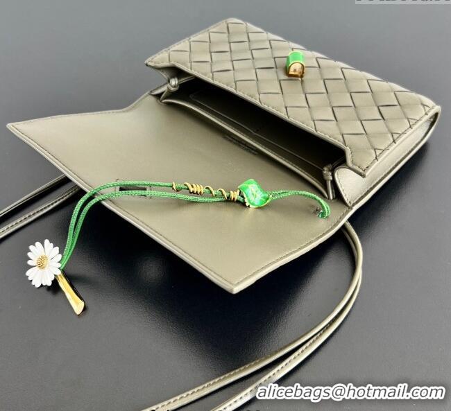 Good Product Bottega Veneta Andiamo Daisy Pouch Mini Bag in Intrecciato Leather 838870 Cypress Green 2025
