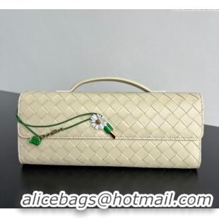 Good Taste Bottega Veneta Andiamo Daisy Long Clutch Bag in Intrecciato Leather 836810 Sea Salt 2025