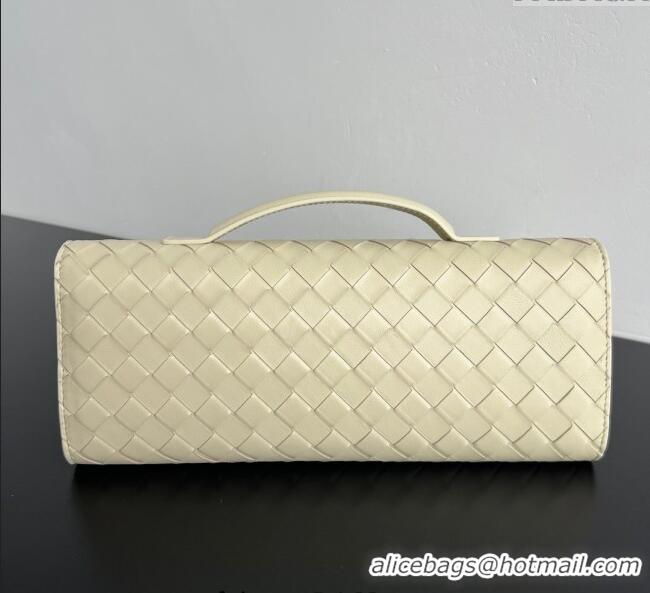 Good Taste Bottega Veneta Andiamo Daisy Long Clutch Bag in Intrecciato Leather 836810 Sea Salt 2025