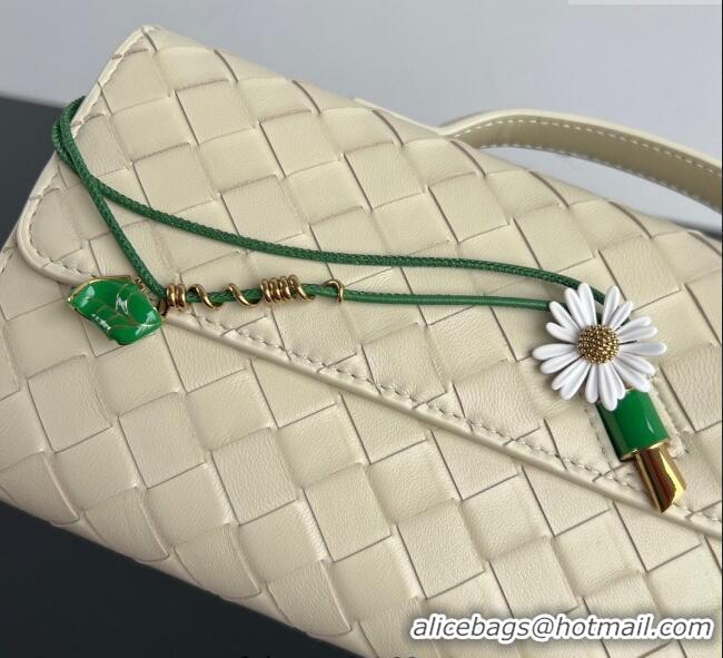 Good Taste Bottega Veneta Andiamo Daisy Long Clutch Bag in Intrecciato Leather 836810 Sea Salt 2025