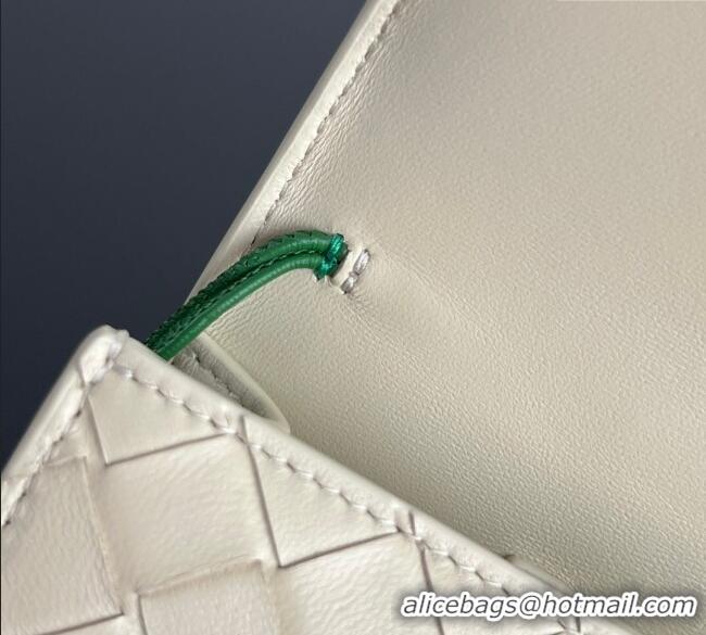 Good Taste Bottega Veneta Andiamo Daisy Long Clutch Bag in Intrecciato Leather 836810 Sea Salt 2025