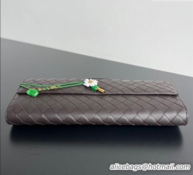 Best Product Bottega Veneta Andiamo Daisy Long Clutch Bag in Intrecciato Leather 836810 Fondant Brown 2025