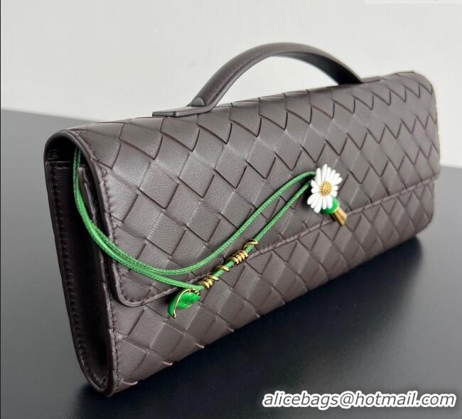 Best Product Bottega Veneta Andiamo Daisy Long Clutch Bag in Intrecciato Leather 836810 Fondant Brown 2025