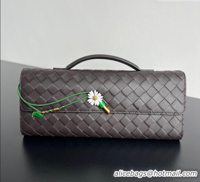 Best Product Bottega Veneta Andiamo Daisy Long Clutch Bag in Intrecciato Leather 836810 Fondant Brown 2025
