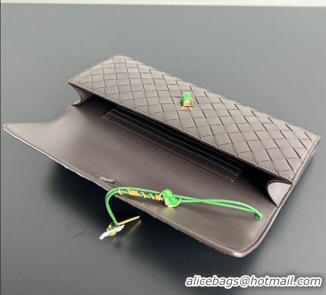 Best Product Bottega Veneta Andiamo Daisy Long Clutch Bag in Intrecciato Leather 836810 Fondant Brown 2025