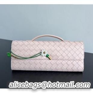 Promotional Bottega Veneta Andiamo Daisy Long Clutch Bag in Intrecciato Leather 836810 Seashell Pink 2025