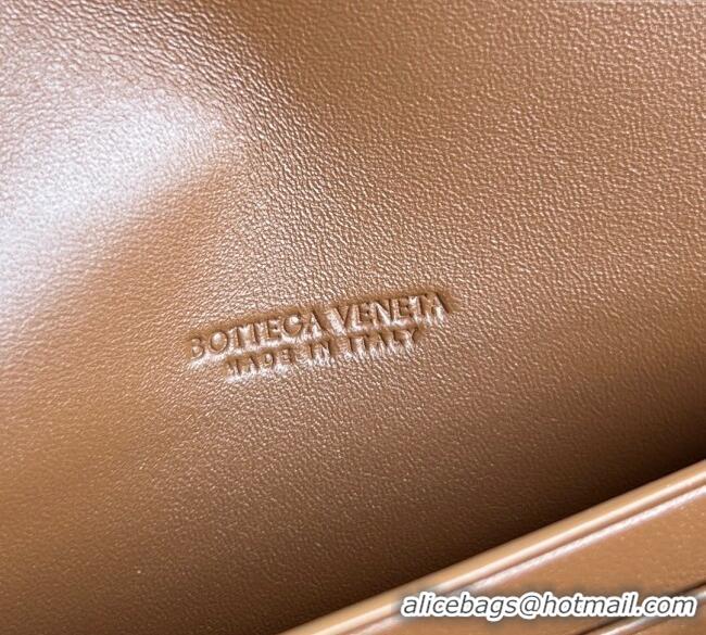 Original Cheap Bottega Veneta Long Clutch Bag Andiamo in Intrecciato Suede 741511 Amber Brown 2025